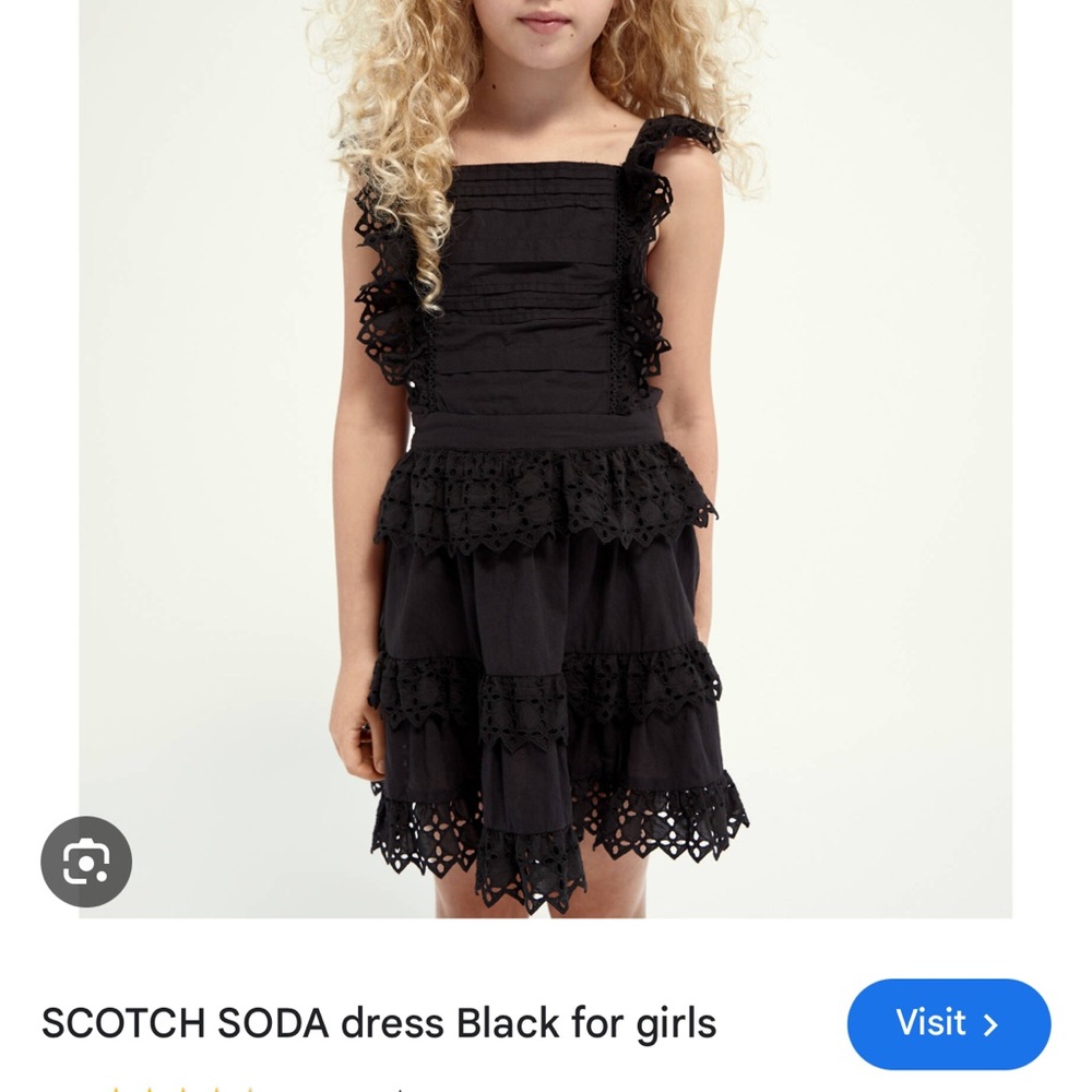 Scotch & soda black apron girls dress size 10